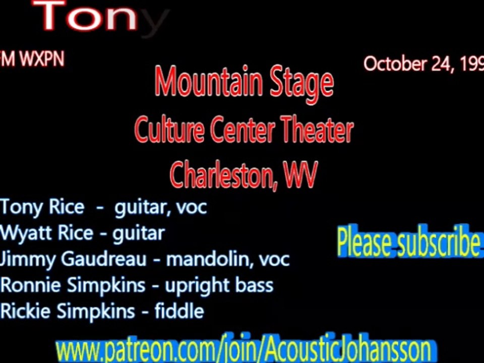 Tony Rice Unit - Mountain Stage 1993 -10-24   FM WXPN