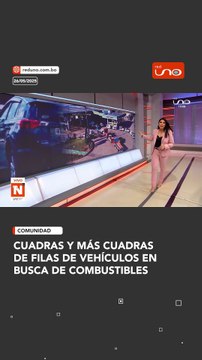 Cuadras y más cuadras de filas de vehículos en busca de combustible