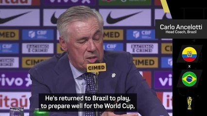 Ancelotti counting on Neymar for World Cup glory