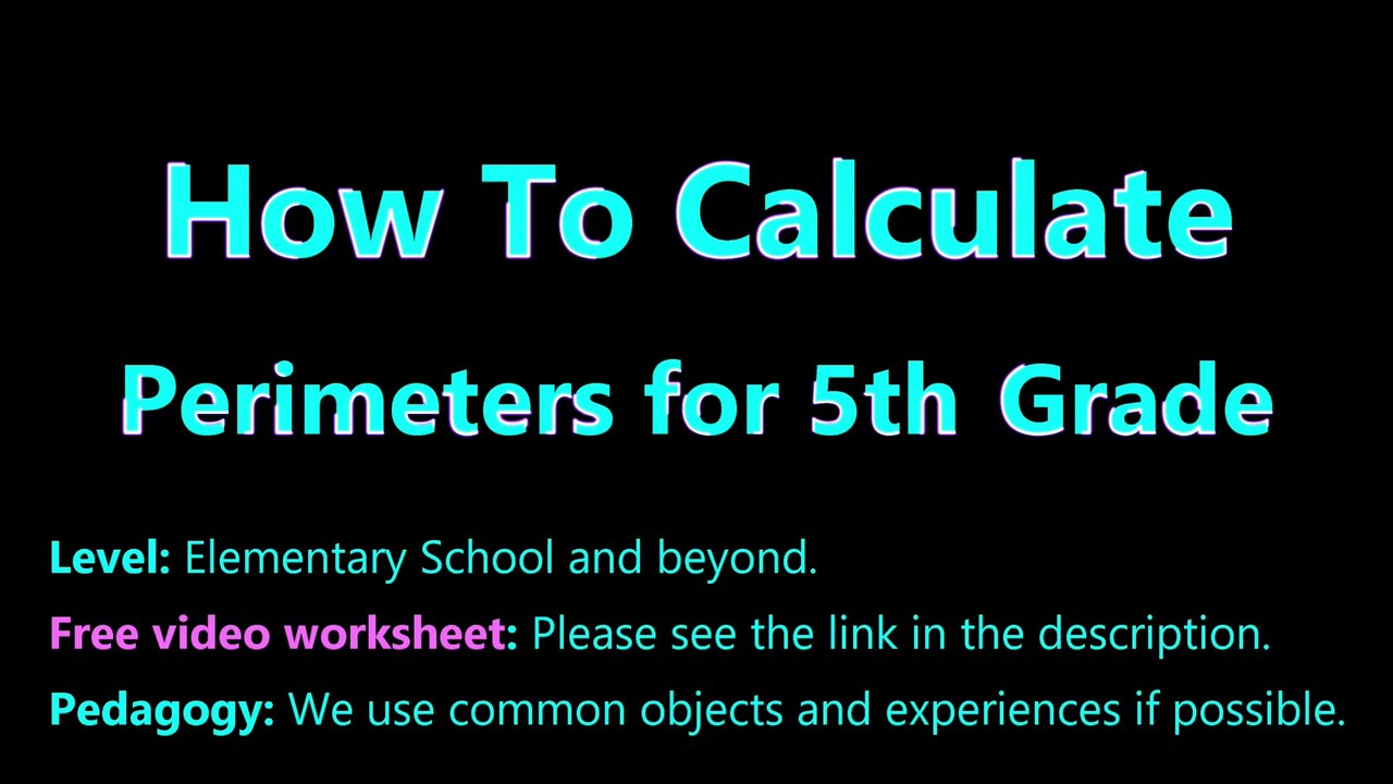 How to calculate perimeters. For 5th grade math.