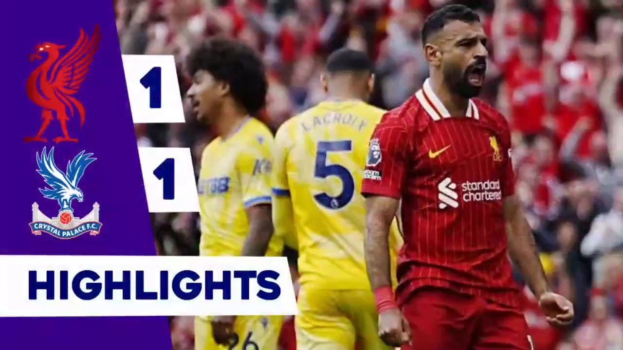 Liverpool vs Crystal Palace 1-1 highlights | premier league | may 25, 2025 | football highlights match