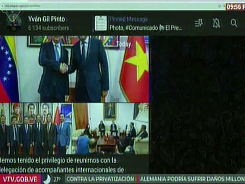 Min. Gil expresó su agradecimiento a la delegación de veedores de Vietnam tras los comicios del 25-M