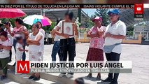 Familiares y amigos exigen justicia por Luis Ángel, menor atropellado en Puebla