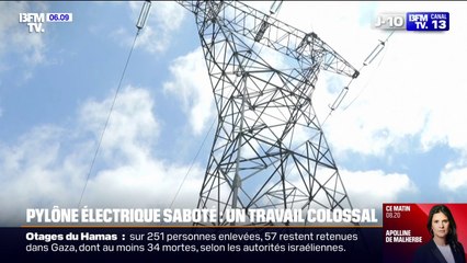 Pylône électrique saboté: dans le Var le travail continue pour sécuriser et réparer la structure