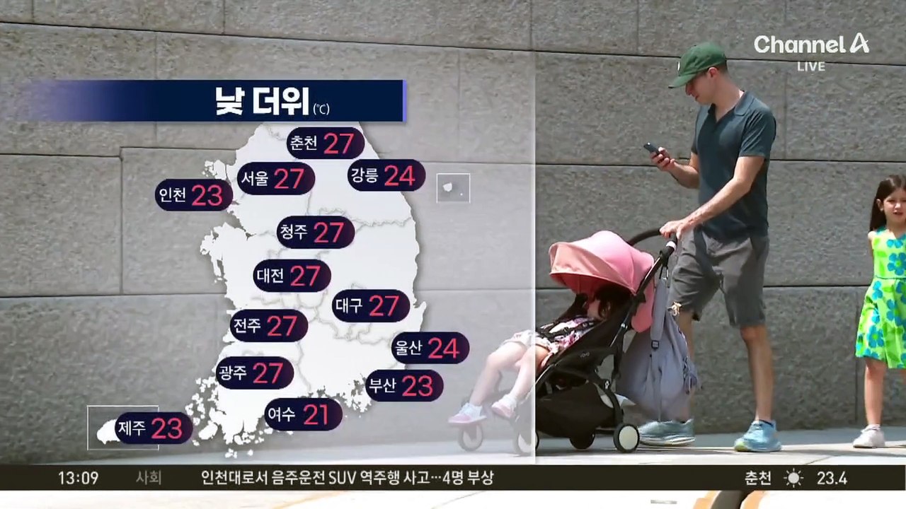 [날씨]서울 최고 27도…다시 여름 더위