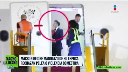 Emmanuel Macron recibió una bofetada de su esposa, y quedó grabado en video