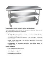 What are Some Safety Tips for Working with Stainless Steel Workbenches