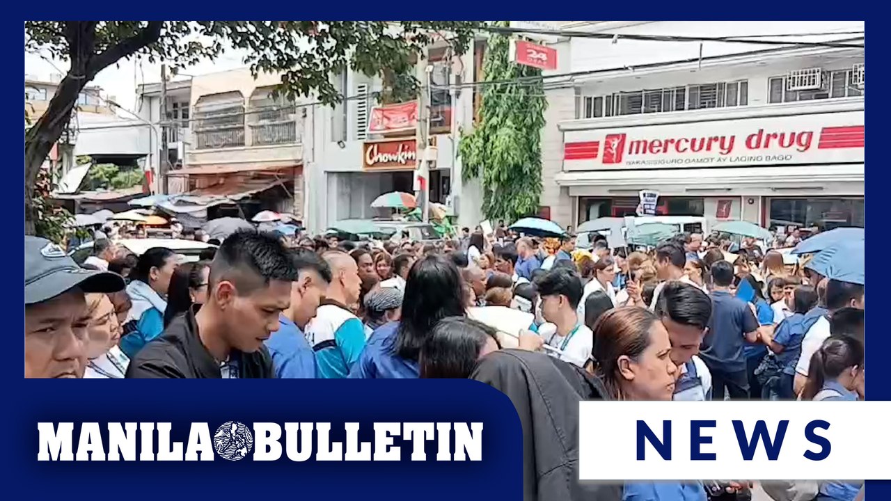 Gov't employees in Malabon City evacuate due to earthquake