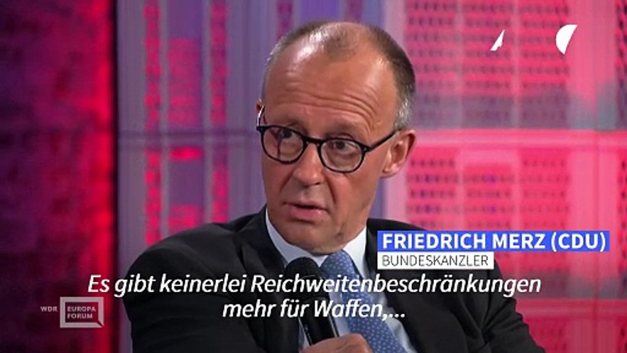 Merz: Keine Reichweitenbegrenzung mehr für an Ukraine gelieferte Waffen