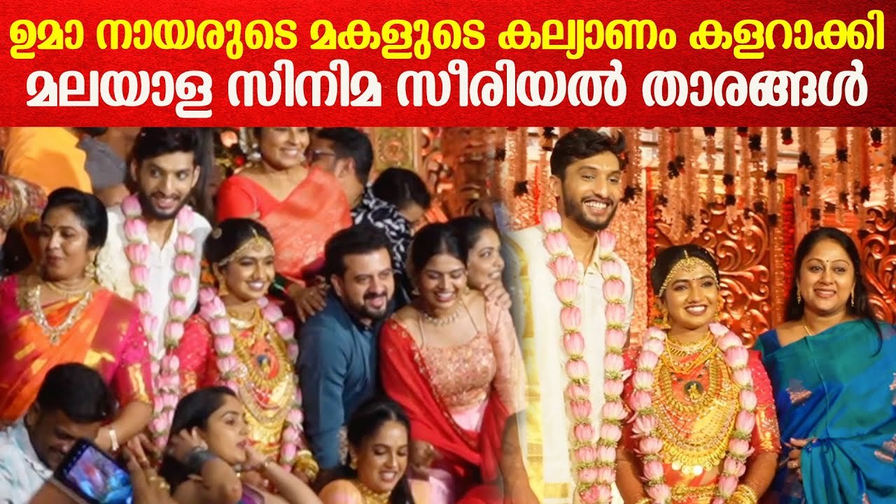 ഉമാ നായരുടെ മകളുടെ കല്യാണം കളറാക്കി  മലയാള സിനിമ സീരിയൽ താരങ്ങൾ Uma Nair Daughter Wedding Video