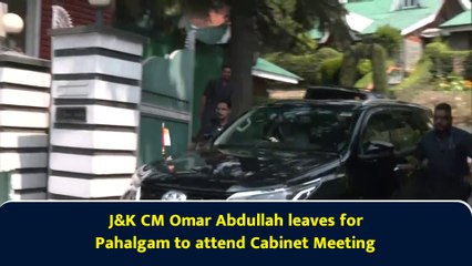 J&K CM Omar Abdullah leaves for Pahalgam to attend Cabinet Meeting