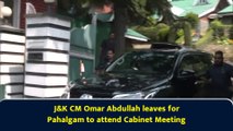 J&K CM Omar Abdullah leaves for Pahalgam to attend Cabinet Meeting