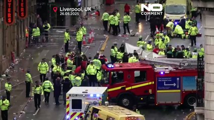 Area sealed off after car ploughs into Liverpool FC celebration
