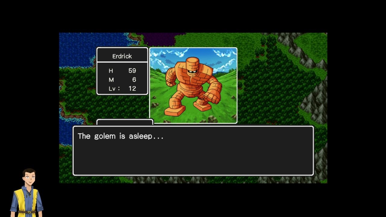 Dragon Quest 1 SFC ver. (Switch) day 5 Hush little Golem its time to sleep don't worry I lay u to rest!