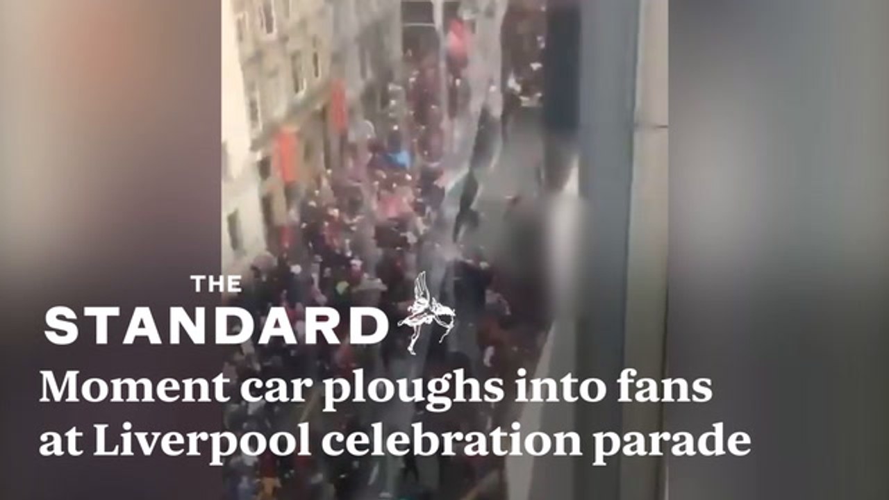 Watch moment car ploughs into fans at Liverpool victory parade