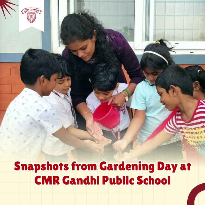 Gardening Day Fun with Students | CMR Gandhi Public School