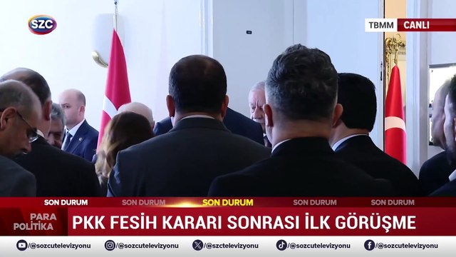 Devlet Bahçeli, Tuncer Bakırhan ve Tülay Hatimoğulları'nı kapıda karşıladı