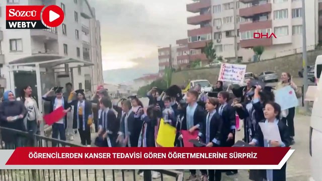Öğrencilerden kanser tedavisi gören öğretmenlerine duygulandıran sürpriz