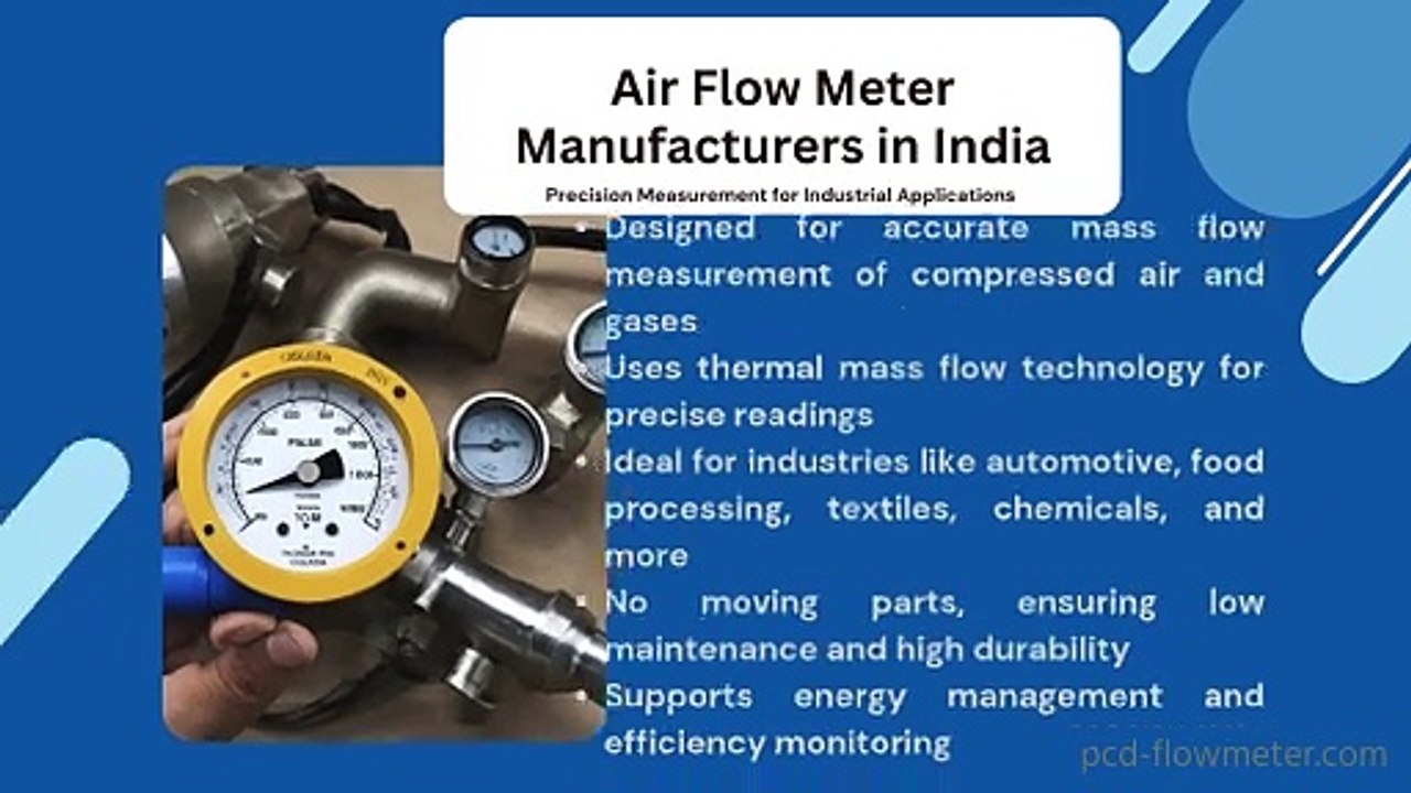 Smart Flow Meter for Monitoring Compressed Air Flow Rates - PCD