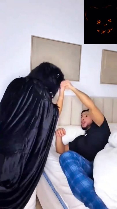 Funny prank on sleeping husband 😂😂