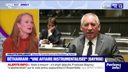 Affaire Bétharram: "Je partage complètement ce constat d'instrumentalisation de LFI", indique Violette Spillebout (Ensemble pour la République)