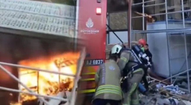 Eyüpsultan'da işçi konteynerlerinde çıkan yangın söndürüldü