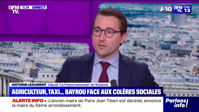 Colère des agriculteurs: Le problème, c'est qu'on autorise à entrer des produits qui utilisent des pesticides interdits en France , réagit Antoine Léaument (LFI)