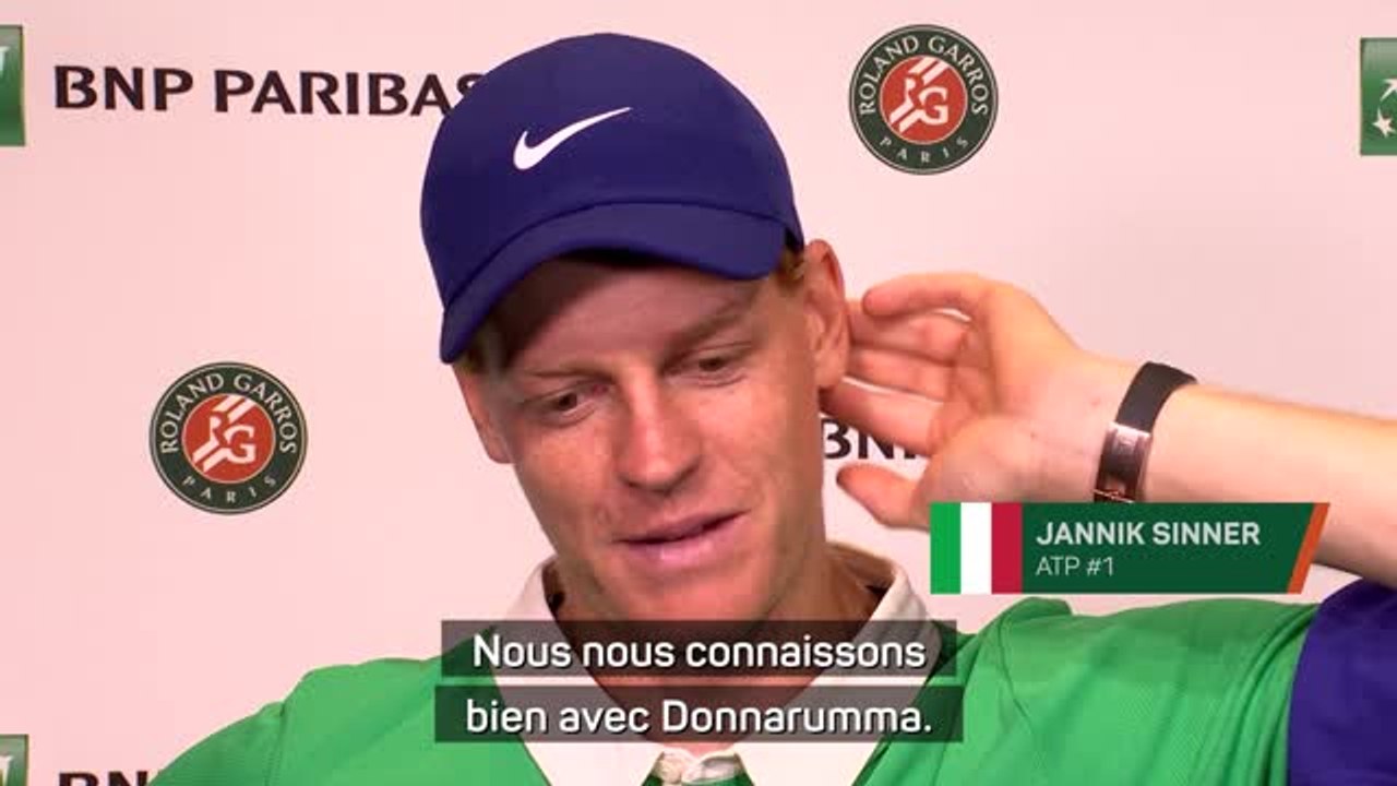 Roland-Garros - Sinner raconte son amitié avec Donnarumma et le prochain match face à Gasquet