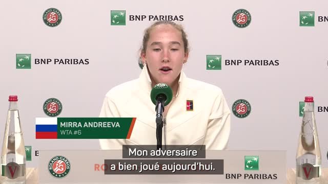 Roland-Garros - Andreeva : Je n'ai pas pensé à la demi-finale de l'an dernier