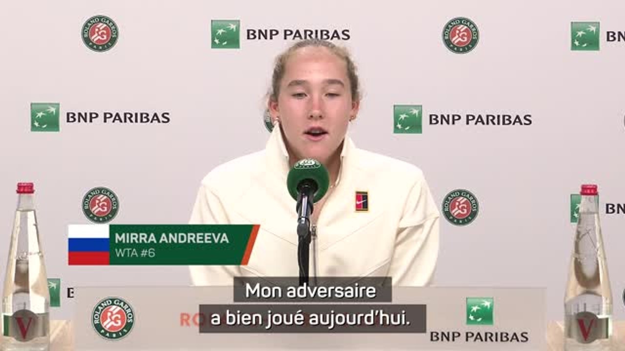 Roland-Garros - Andreeva : "Je n'ai pas pensé à la demi-finale de l'an dernier"