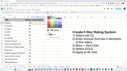 Create a 5 Star Rating System in Excel - Excel Tips and Tricks