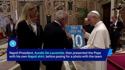 Serie A champions Napoli meet Pope Leo XIV