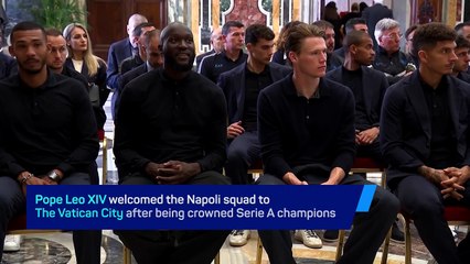 Serie A champions Napoli meet Pope Leo XIV
