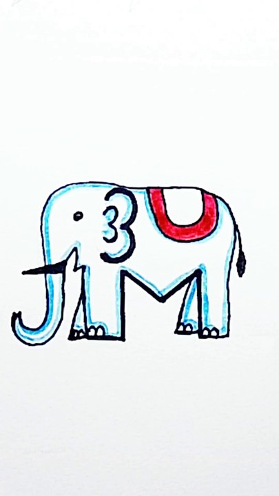 How to draw elephant from M3