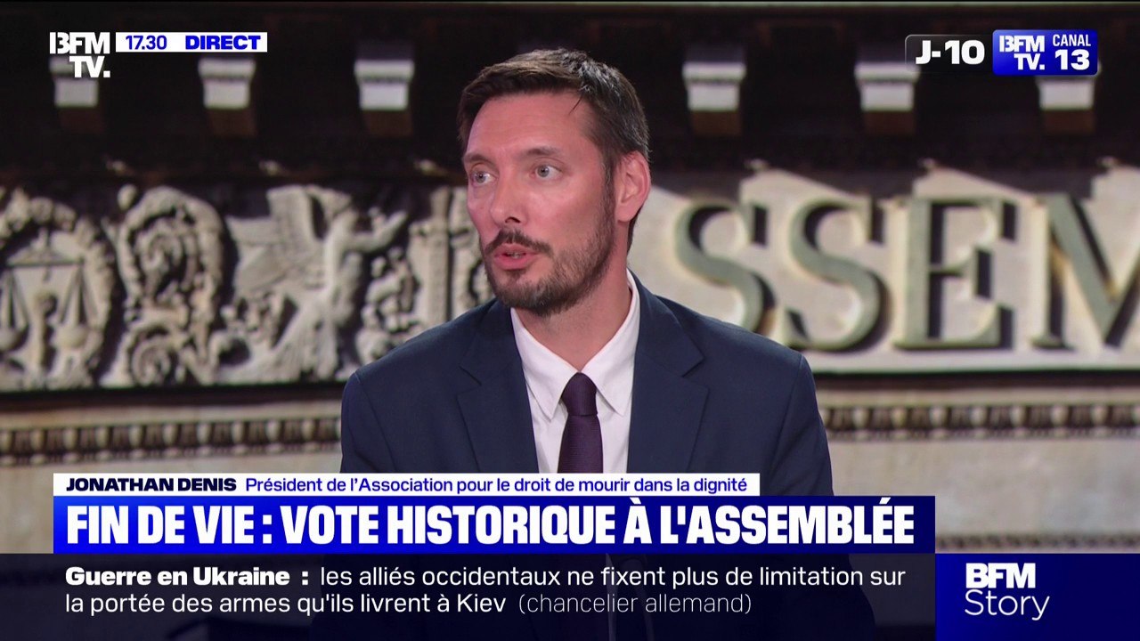 Aide à mourir: "On a pris beaucoup de temps, du temps que certains n'avaient plus, mais j'ai confiance en l'Assemblée nationale", affirme Jonathan Denis (président de l'ADMD)