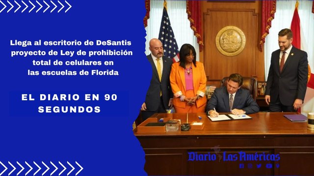 Llega al escritorio de DeSantis proyecto de Ley de prohibición total de celulares en las escuelas de Florida | El Diario en 90 segundos