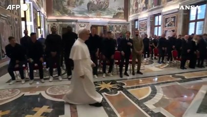 Il Napoli ricevuto in Vaticano da Papa Leone