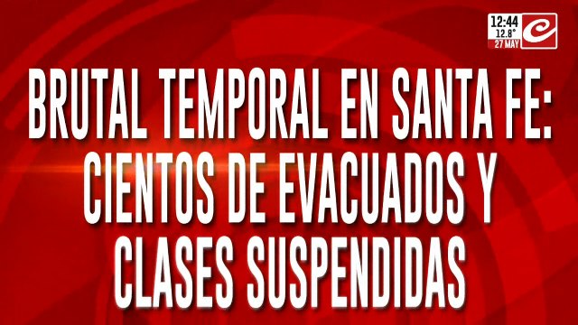 Brutal temporal en Santa Fe: ciento de evacuados y clases suspendidas