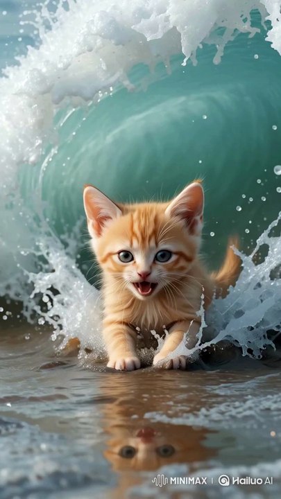 “Little Kitten Was Drowning — What Daddy Cat Did Next Is Unbelievable! 🐱🔥”