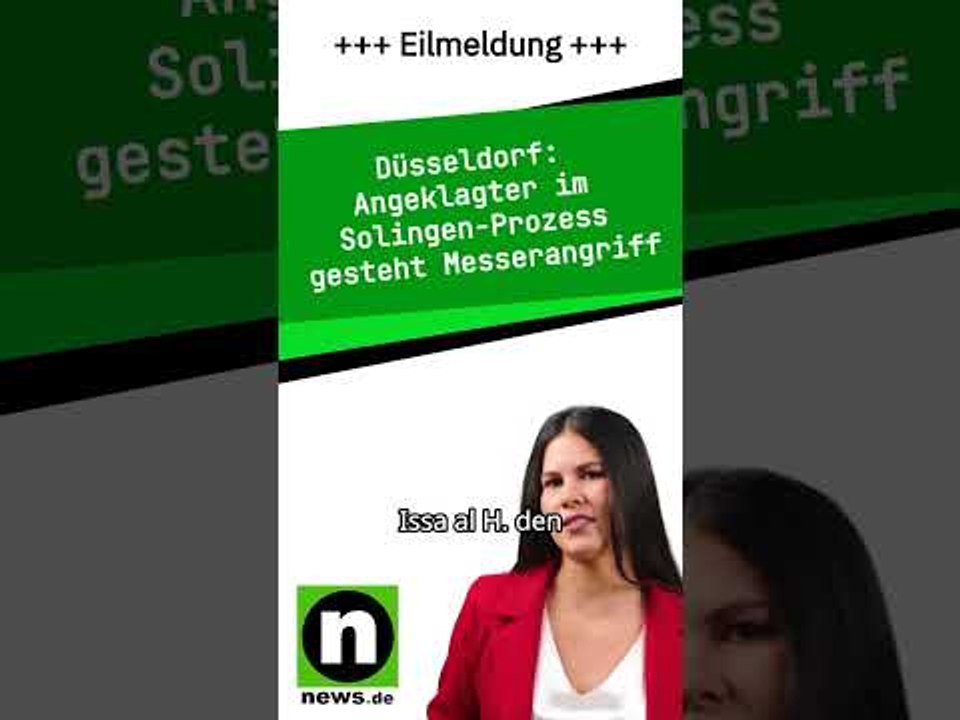 Angeklagter im Solingen-Prozess gesteht Messerangriff