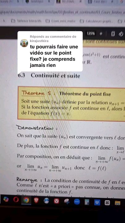 On explique comment utiliser le théorème du point fixe pour le Bac.#suite #limite #bac #bac2025 #spemaths