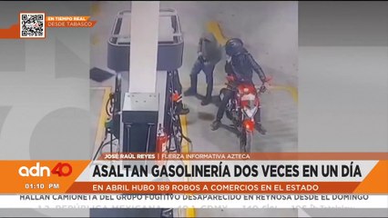 Delincuentes asaltan dos veces la misma gasolinería en menos de 24 horas en Tabasco