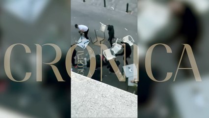 Pelea en la que participa David Pozzi en Castelldefels