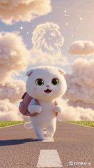 Cat going to school...Happy studies!