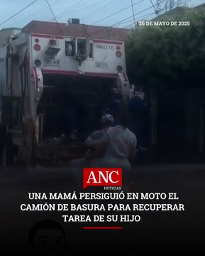 Un emotivo acto de amor materno se volvió viral en redes sociales luego de que una mujer persiguiera a pie, y luego en moto, un camión recolector de basura para recuperar la maqueta escolar de su hijo, arrojada por