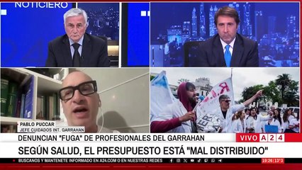 A24.com - 🔴DENUNCIAN ＂FUGA＂ DE PROFESIONALES EN EL GARRAHAN： SEGÚN SALUD, EL PR...