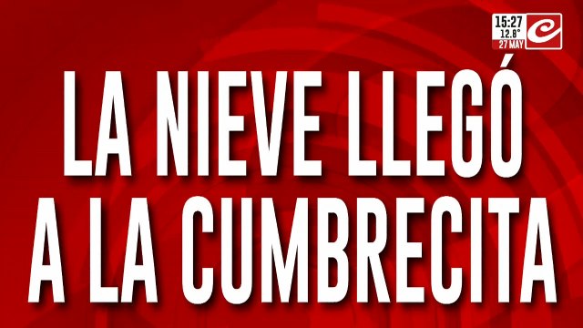 La nieve llegó a La Cumbrecita: imagenes exclusivas