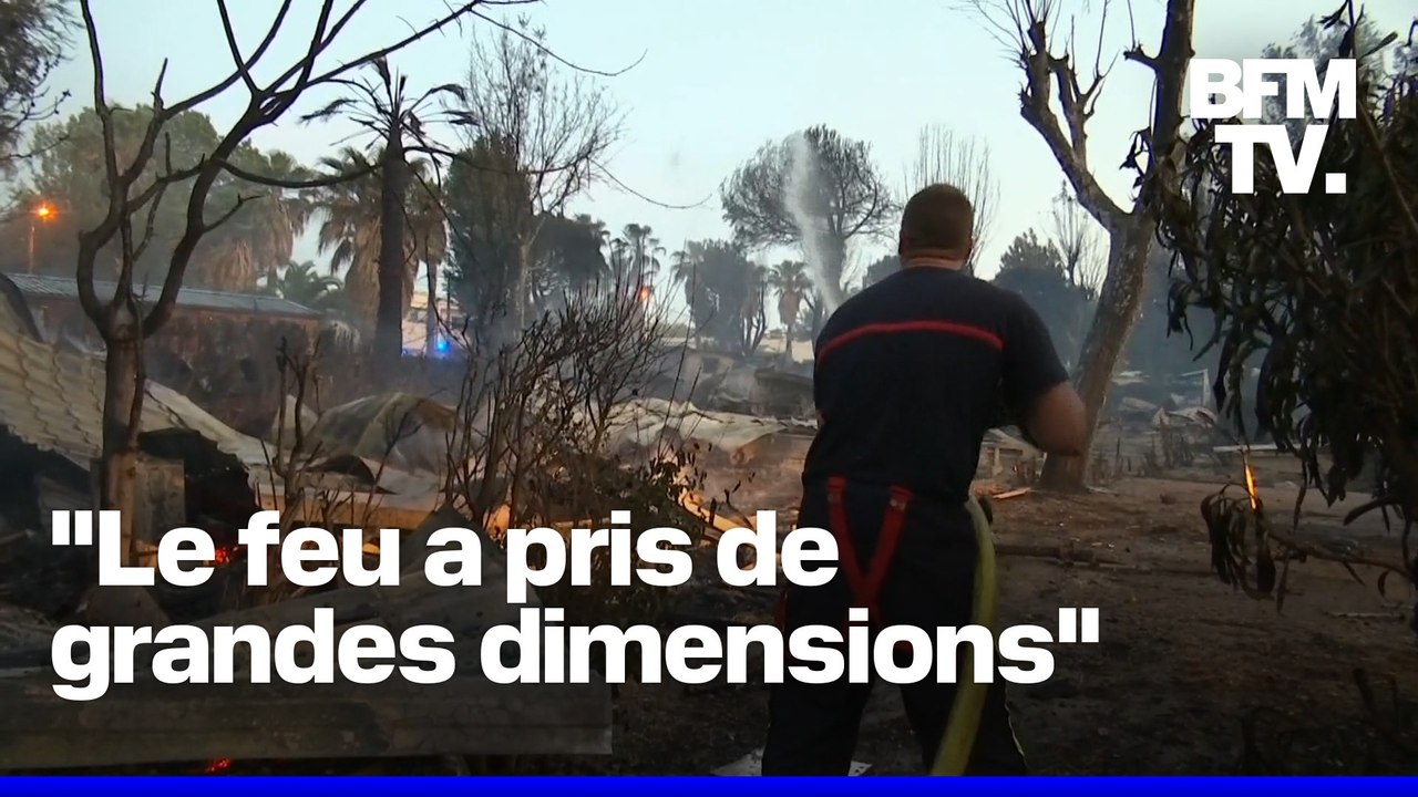 Au Cap d'Agde, un incendie ravage un camping, deux personnes sont légèrement blessées et 600 vacanciers sont évacués
