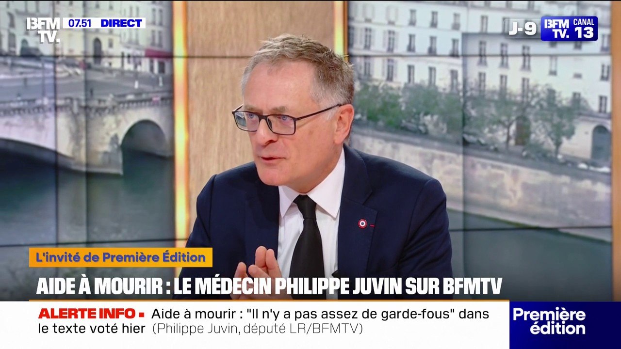 Aide à mourir: "Je suis pour une société qui aide les gens à vivre et pas à mourir", explique Philippe Juvin, qui a voté contre le texte