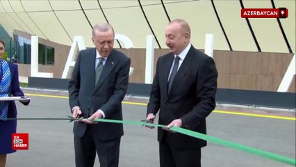 Erdoğan Azerbaycan'da: Laçın Uluslararası Havalimanı'nı açtı